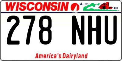 WI license plate 278NHU