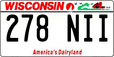 WI license plate 278NII