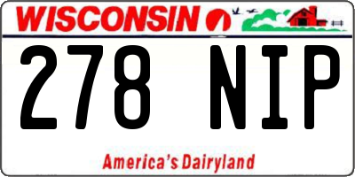 WI license plate 278NIP