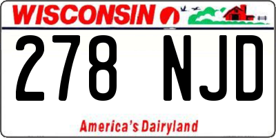 WI license plate 278NJD