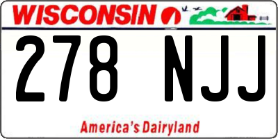 WI license plate 278NJJ