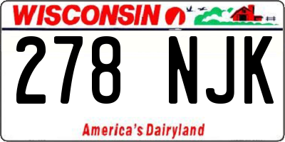 WI license plate 278NJK