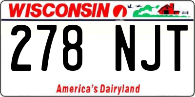 WI license plate 278NJT
