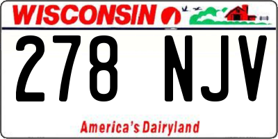 WI license plate 278NJV