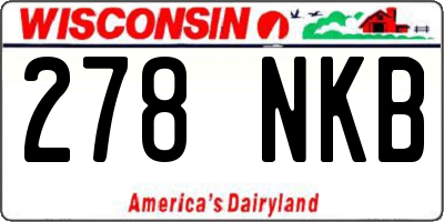 WI license plate 278NKB