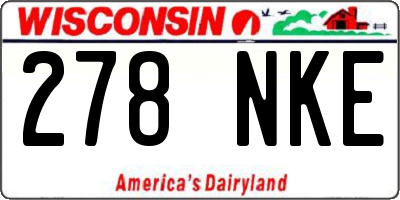 WI license plate 278NKE