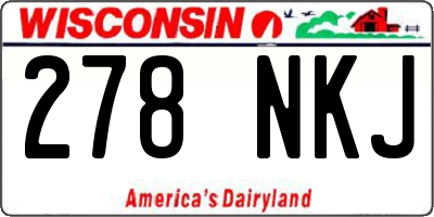 WI license plate 278NKJ