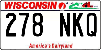 WI license plate 278NKQ