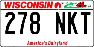 WI license plate 278NKT
