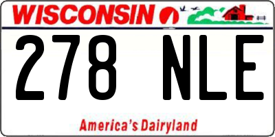 WI license plate 278NLE