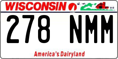 WI license plate 278NMM