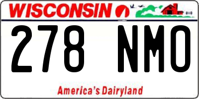 WI license plate 278NMO