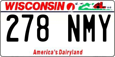 WI license plate 278NMY