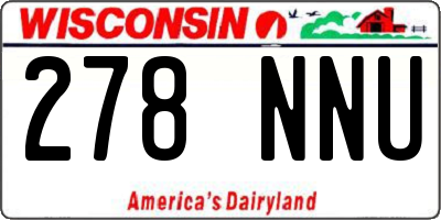 WI license plate 278NNU