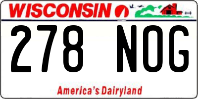WI license plate 278NOG