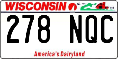 WI license plate 278NQC