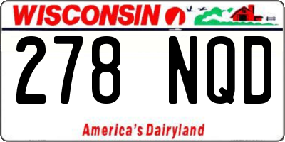 WI license plate 278NQD