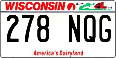 WI license plate 278NQG