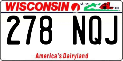 WI license plate 278NQJ