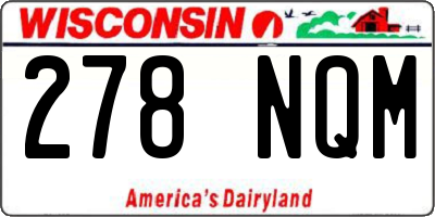 WI license plate 278NQM