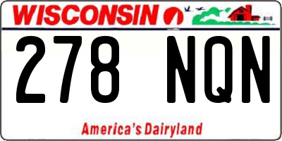 WI license plate 278NQN