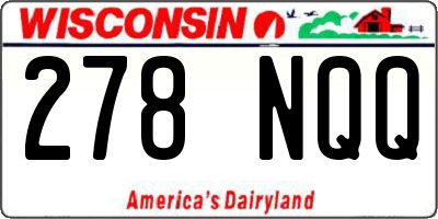 WI license plate 278NQQ