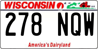 WI license plate 278NQW