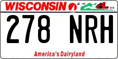 WI license plate 278NRH