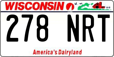 WI license plate 278NRT