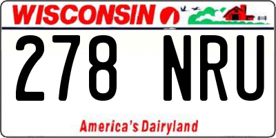 WI license plate 278NRU