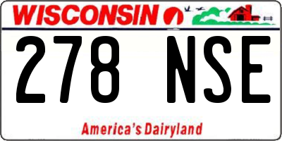 WI license plate 278NSE
