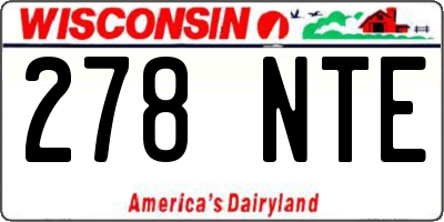 WI license plate 278NTE