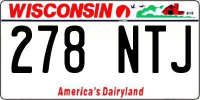 WI license plate 278NTJ