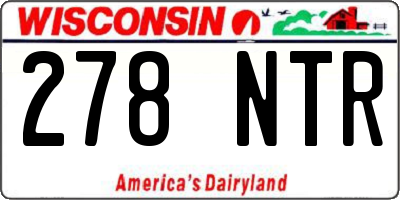 WI license plate 278NTR