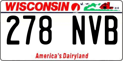 WI license plate 278NVB