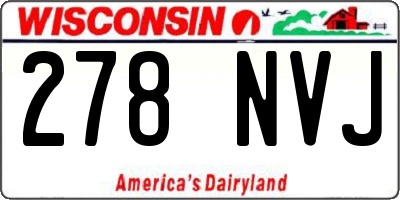 WI license plate 278NVJ