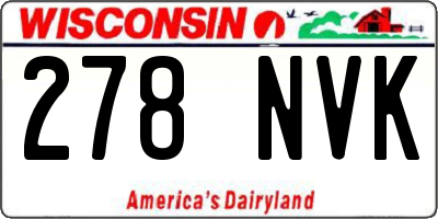 WI license plate 278NVK