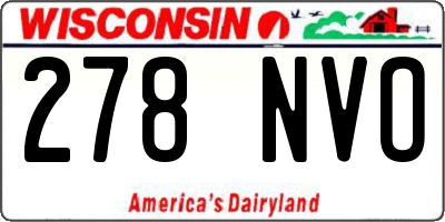 WI license plate 278NVO
