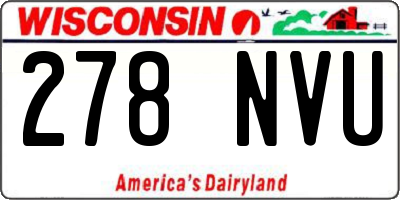 WI license plate 278NVU