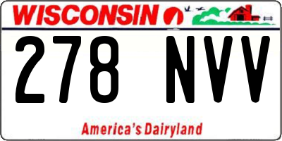 WI license plate 278NVV