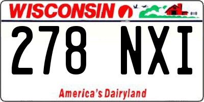 WI license plate 278NXI