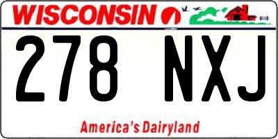 WI license plate 278NXJ