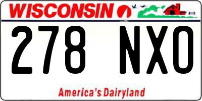 WI license plate 278NXO