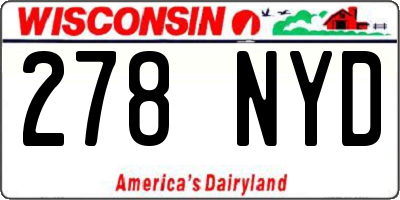 WI license plate 278NYD