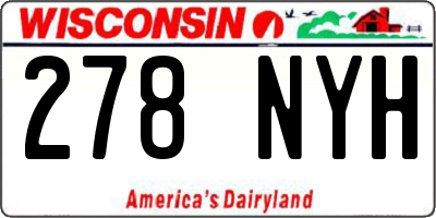 WI license plate 278NYH