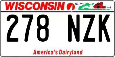 WI license plate 278NZK