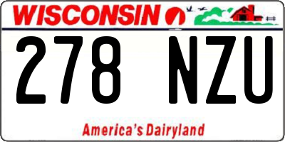 WI license plate 278NZU