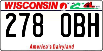 WI license plate 278OBH