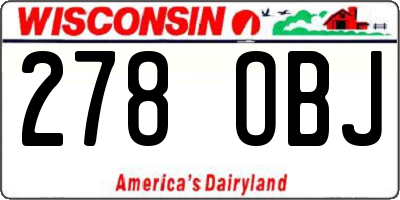WI license plate 278OBJ