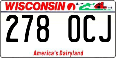 WI license plate 278OCJ